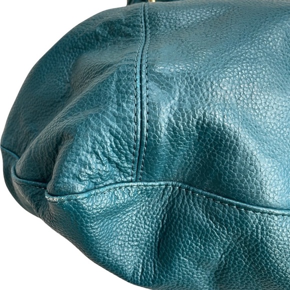 Cuore & Pelle Sophia hobo bag, soft pebble leather, teal - Picture 7 of 8